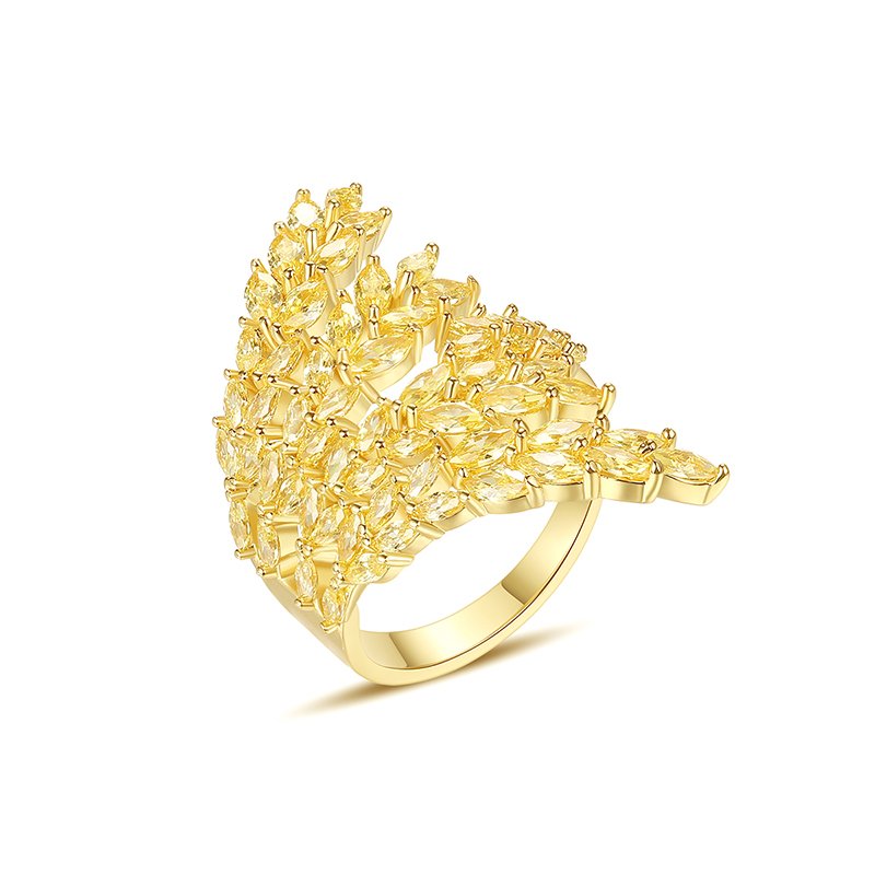 WR413 White Gold Luxury Ring for Women (Adjustable Ring) — image 3