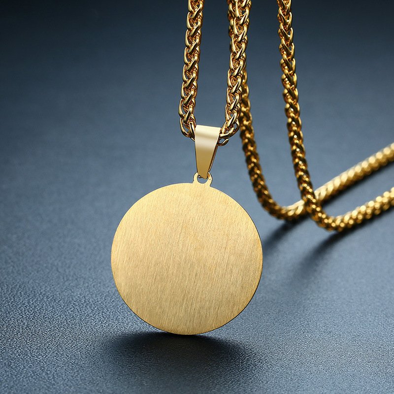 Allah - Gold Black Men, Women Necklace Pendant with Chain — image 4