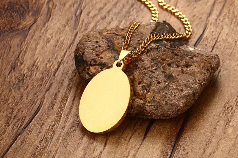Allah - Gold Men, Women Necklace Pendant with Chain