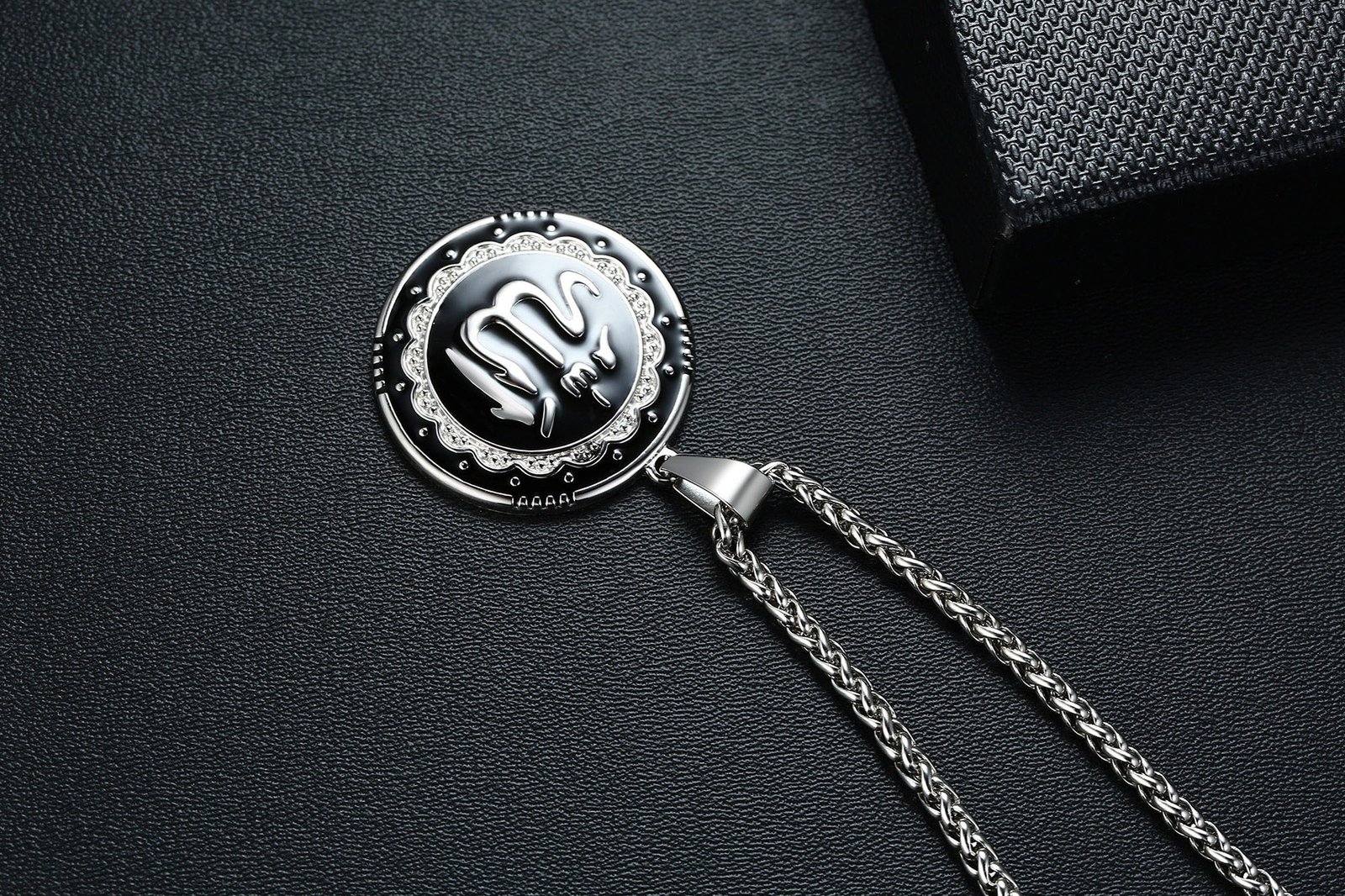 Allah - Silver Black Men, Women Necklace Pendant with Chain