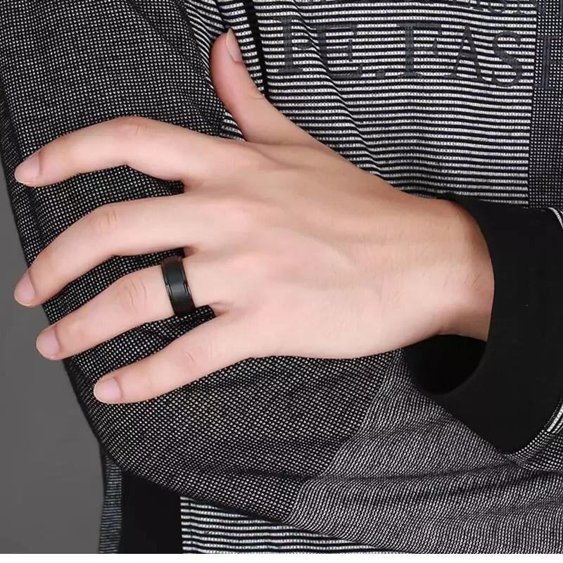 Black Tungsten Carbide Ring - Center Force — image 4