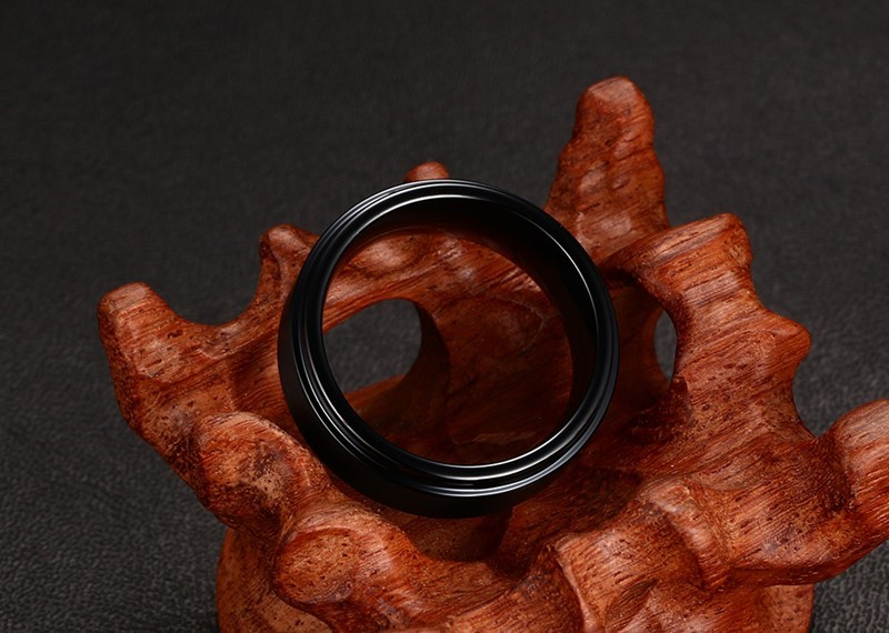 Black Tungsten Carbide Ring - Center Force — image 5