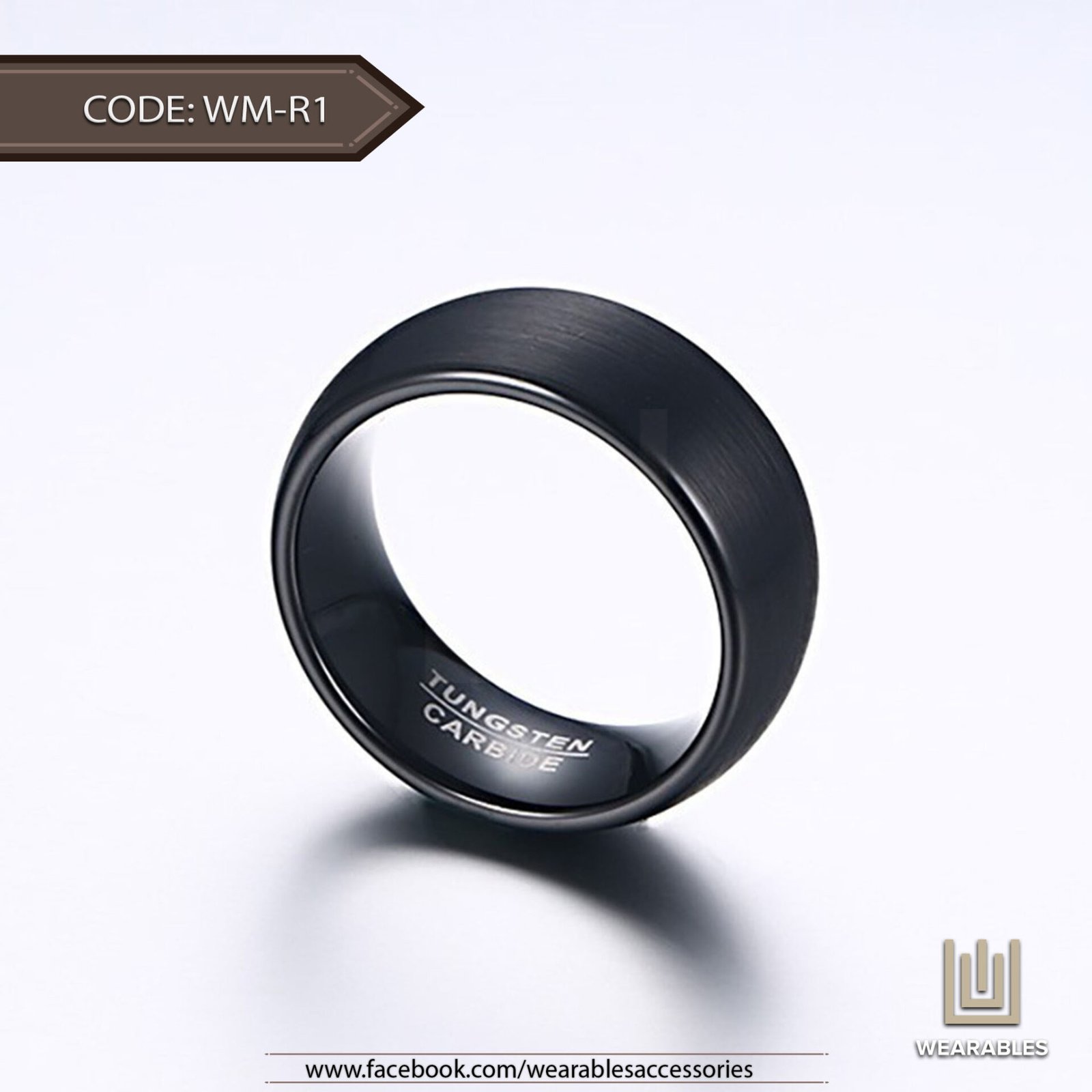 Black Tungsten Carbide Ring - Dark Night — image 3