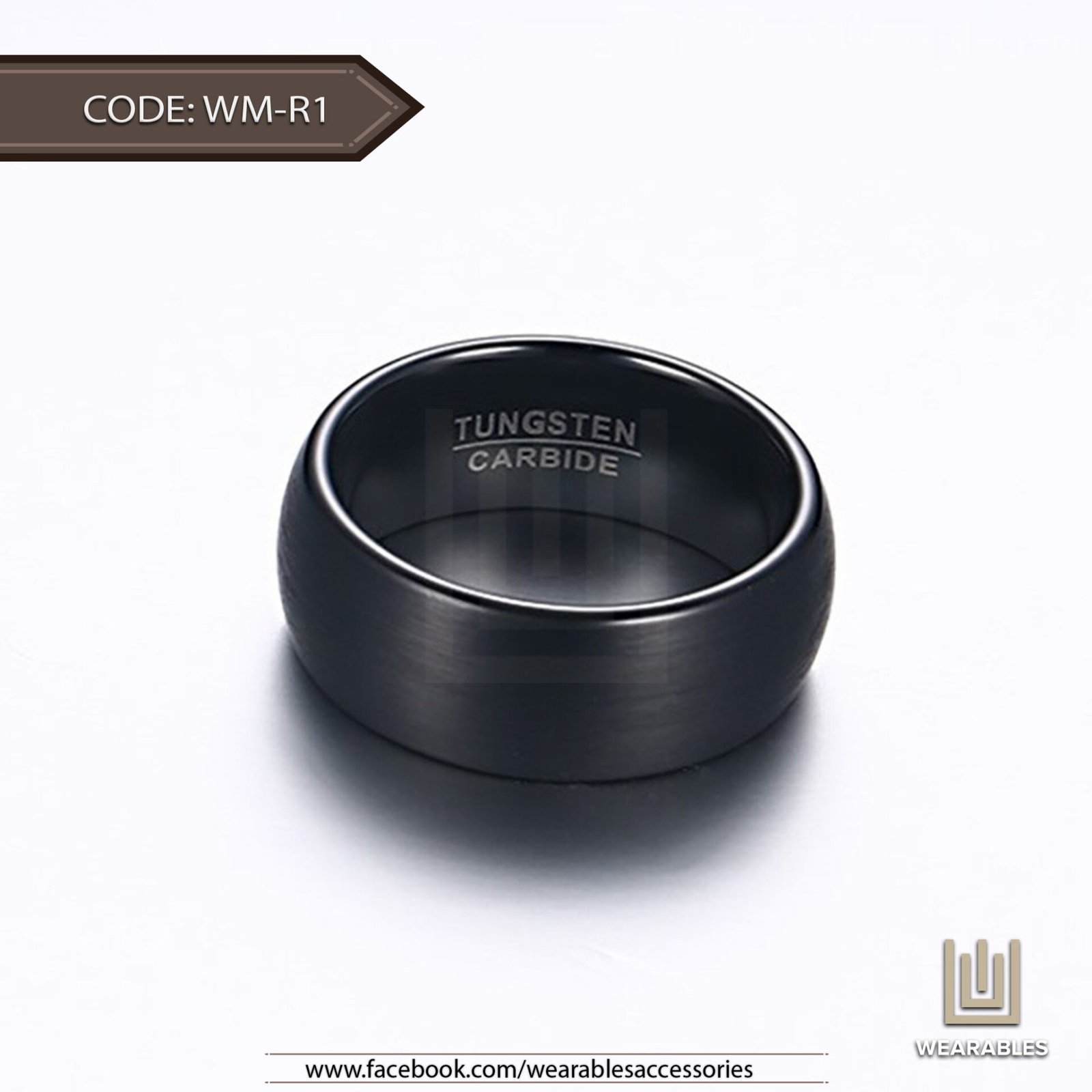 Black Tungsten Carbide Ring - Dark Night — image 4