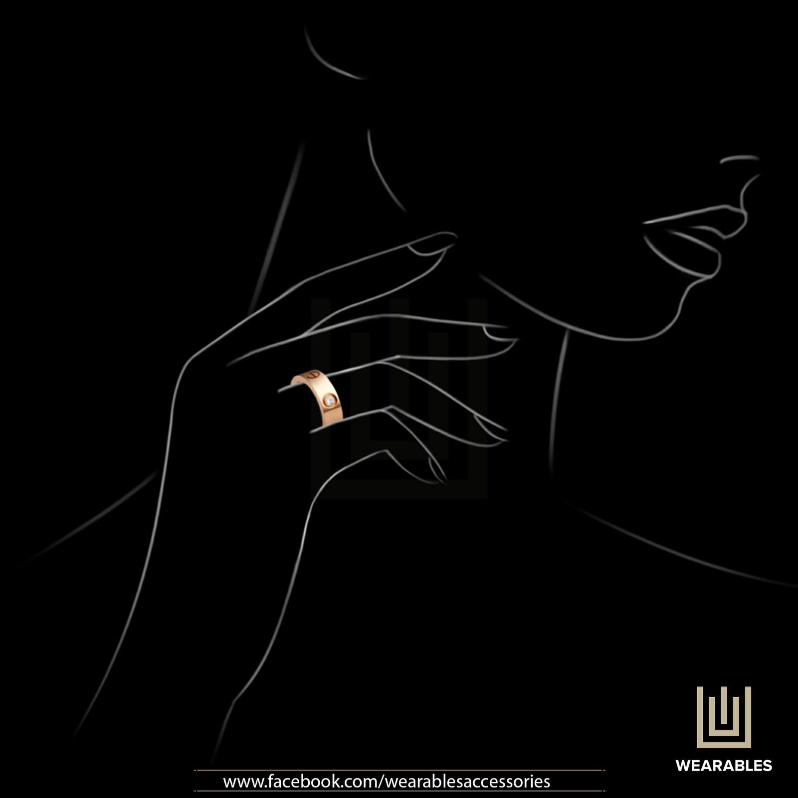 C Brand Luxury Men and Women Ring - Rose Gold — image 4