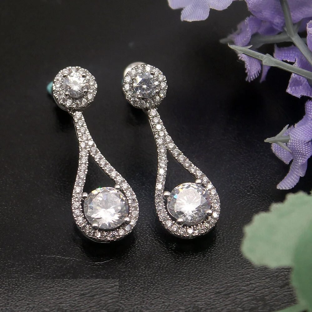 E3690- White Earrings for Women