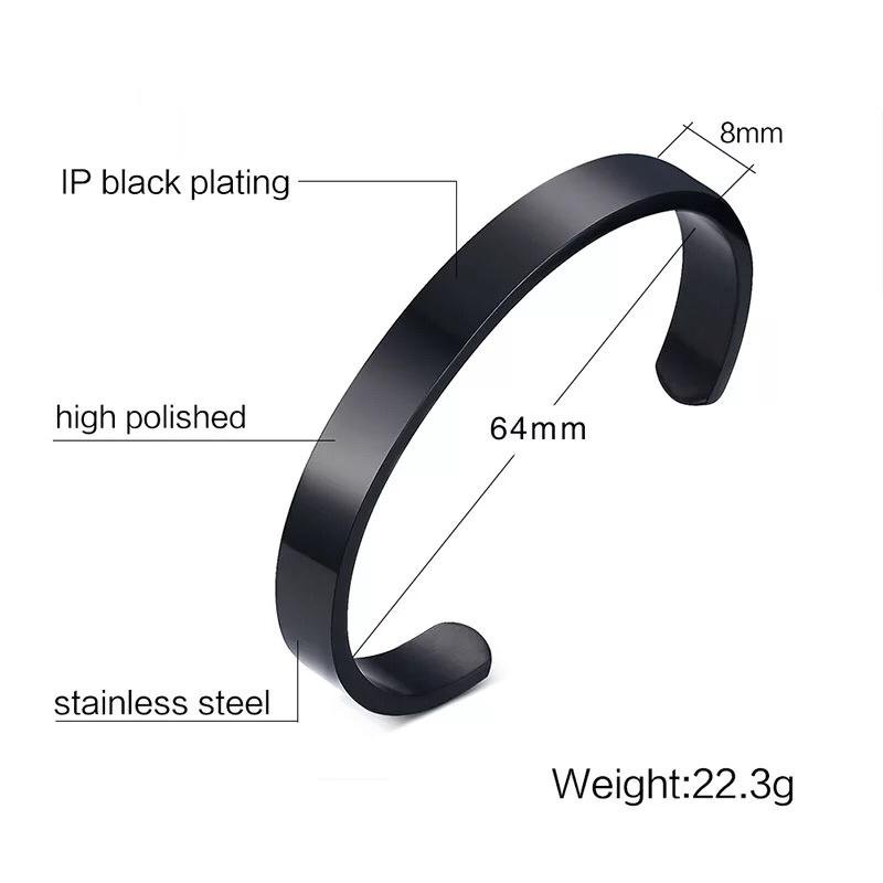 Essentials - Stainless Steel Men Bracelet (Black) — image 11