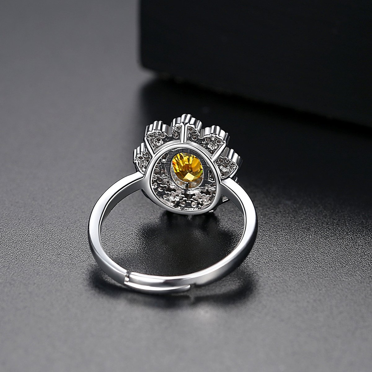 Guarded Gem Diamond Look Luxury Ring for Women — image 4