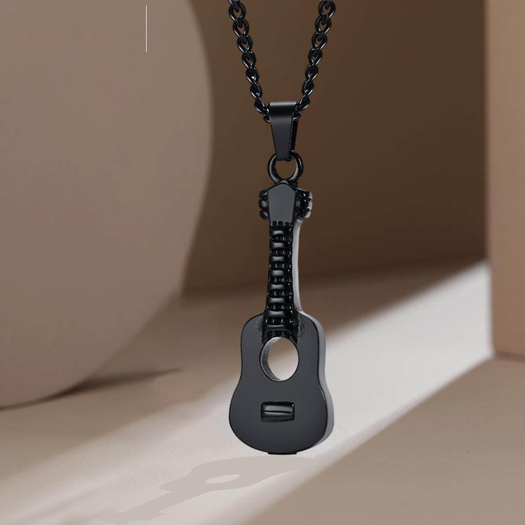 Guitar - Black Men, Women Necklace Pendant with Chain — image 3
