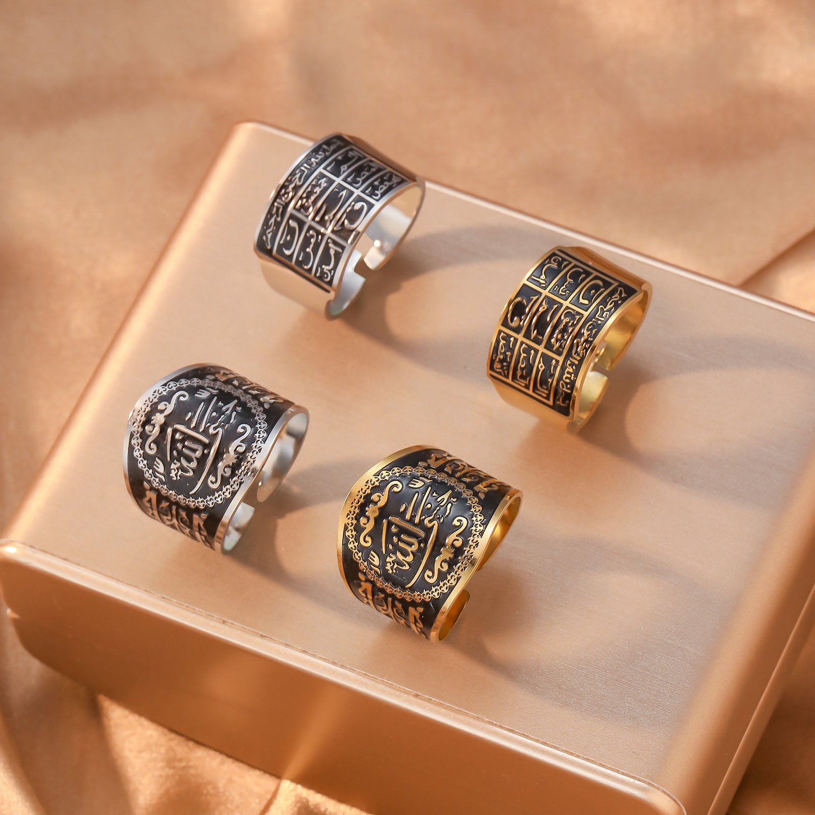 Hasbi Allah- Silver Adjustable Stainless Steel Band (WIR7)