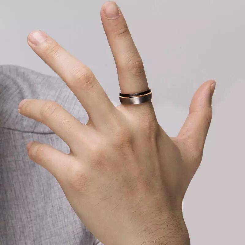 Trip Mixup - 8mm Premium Men Tungsten Carbide Ring