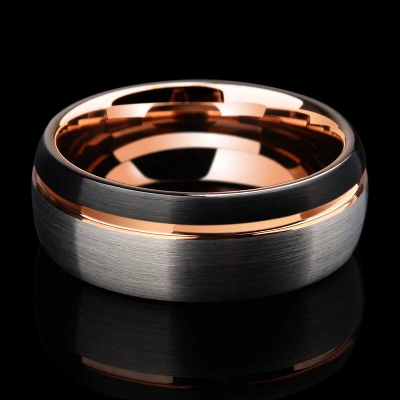 Trip Mixup - 8mm Premium Men Tungsten Carbide Ring — image 4