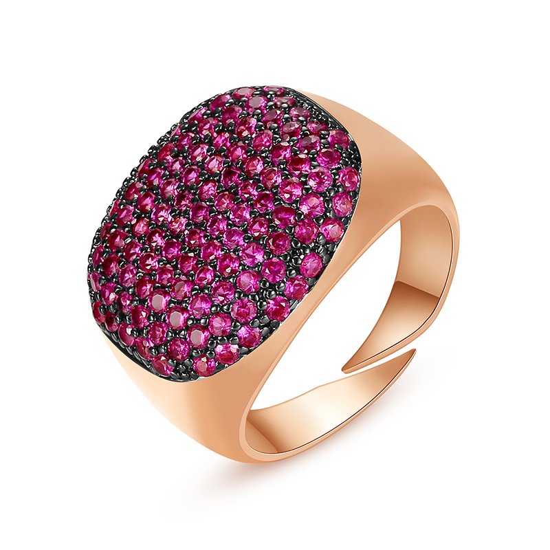 Meshed Cluster Emerald Green Ring for Women — image 4
