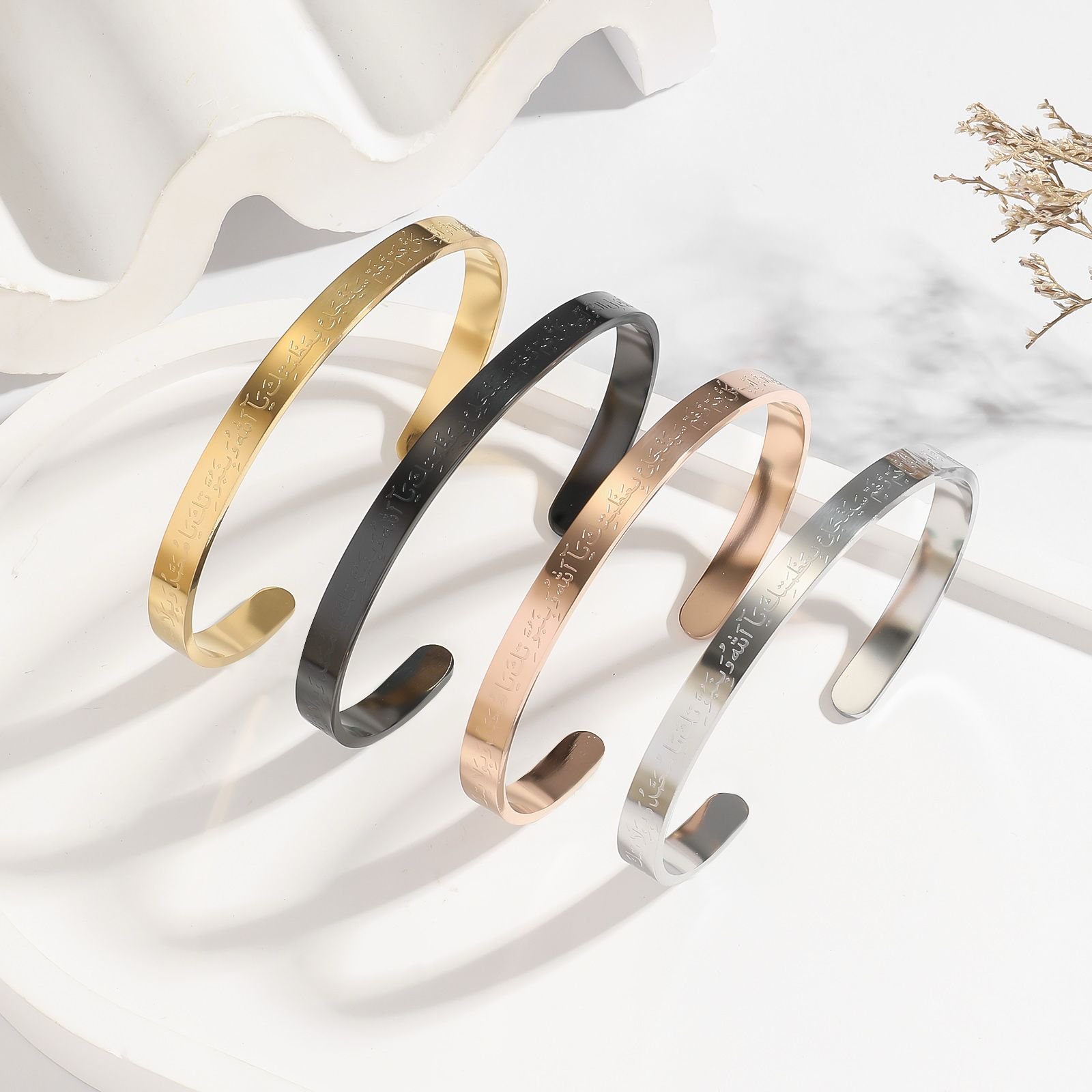 Nad e Ali - Silver Bracelet Bangle Men Women