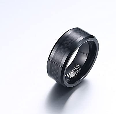 Night Rider - Black Tungsten Carbide Ring — image 3
