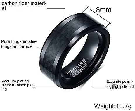 Night Rider - Black Tungsten Carbide Ring — image 4