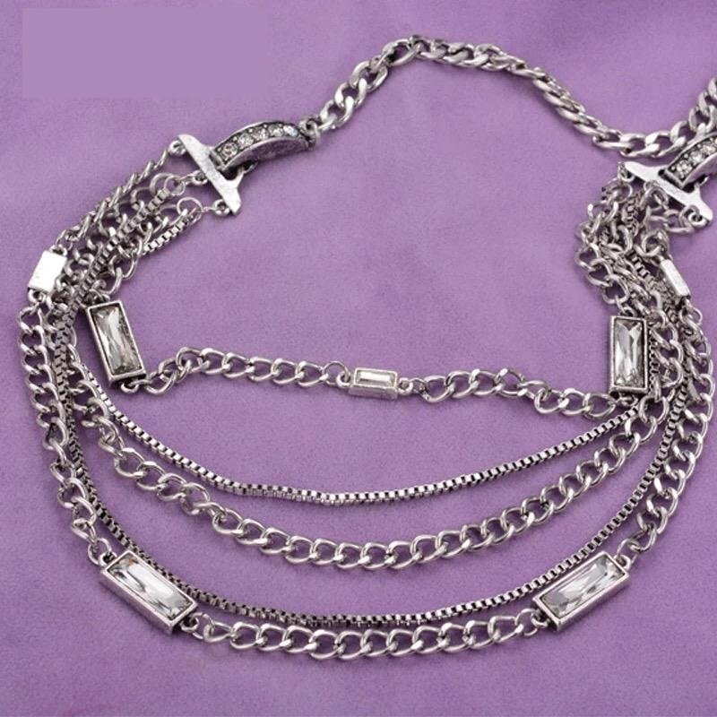Golden Classic - 3 Three Layer Women Necklace/Pendant