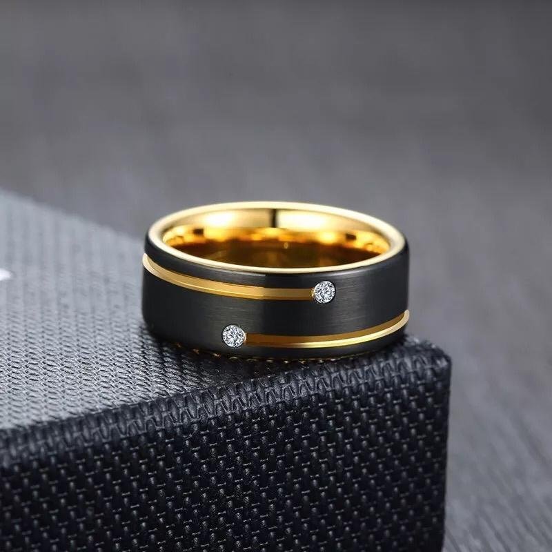 Orbital - 8mm Black Premium Tungsten Carbide Ring — image 3