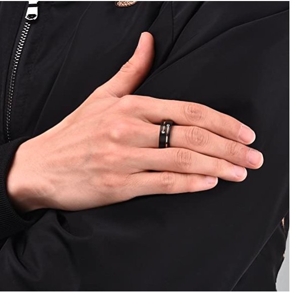 Orbital - 8mm Black Premium Tungsten Carbide Ring — image 9
