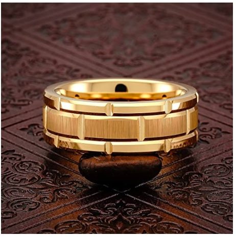 Power Mix- 8mm Gold Premium Tungsten Carbide Ring — image 5