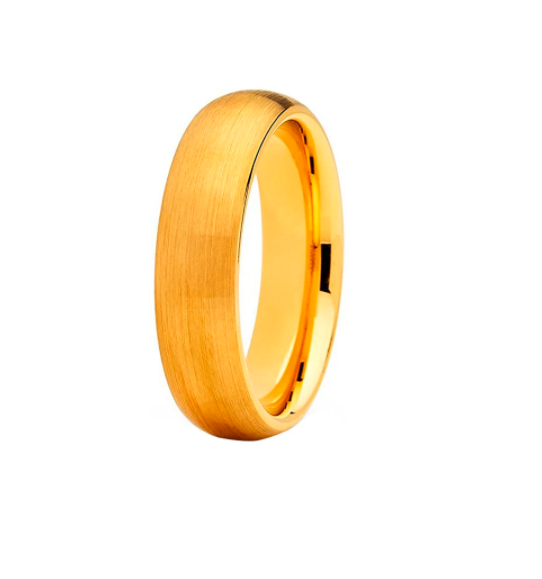 Rising Sun- Gold 6mmTungsten Carbide Ring