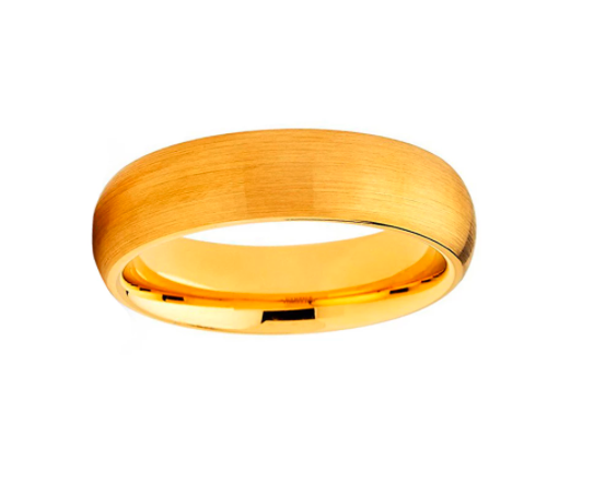 Rising Sun- Gold 6mmTungsten Carbide Ring