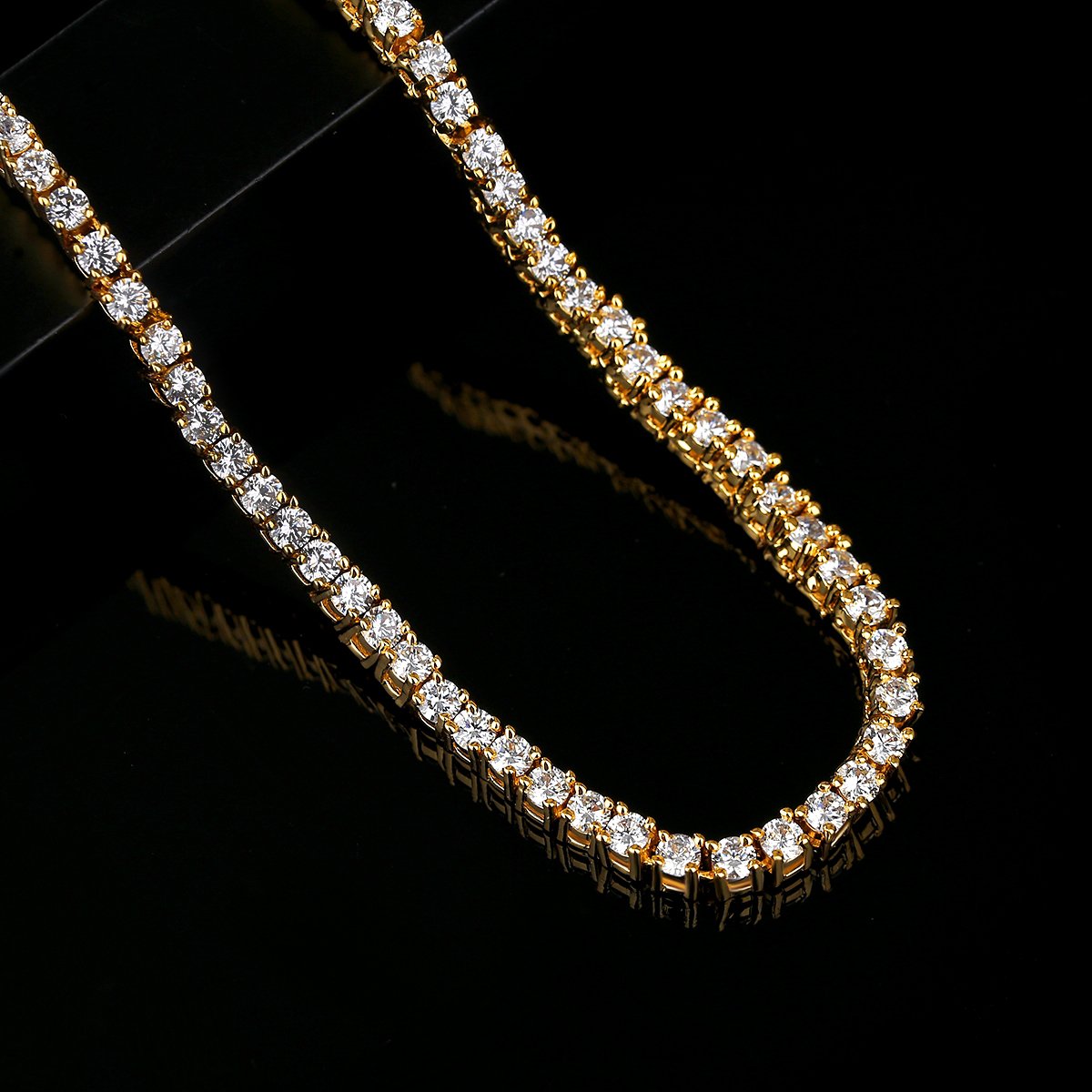 Rock Art- 4mm Gold Luxury Women Necklace