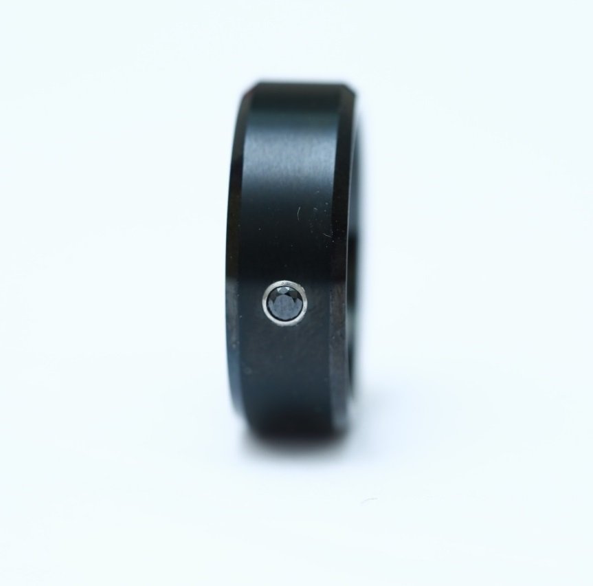 Ruling Stone - Black with Black Stone Tungsten Carbide Ring