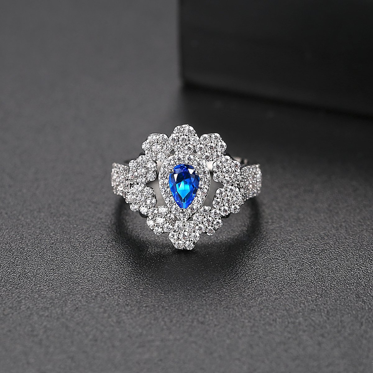Sacred Tomb Blue Sapphire Color Ring for Women — image 5