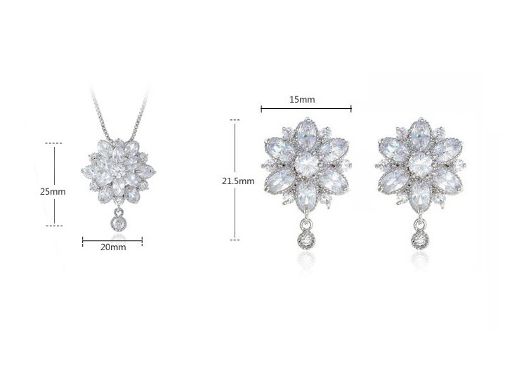 Snowflake - Pendant and Earring Set Women — image 7