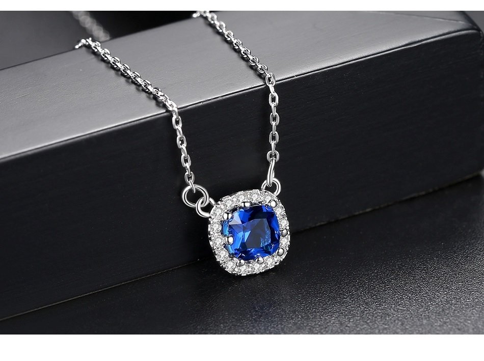 Square Out - Blue Pendant and Earring Set for women (WS57) — image 17