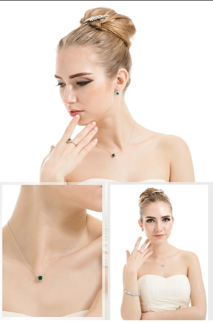 Square Out - Red Pendant and Earring Set for women (WS57) — image 7