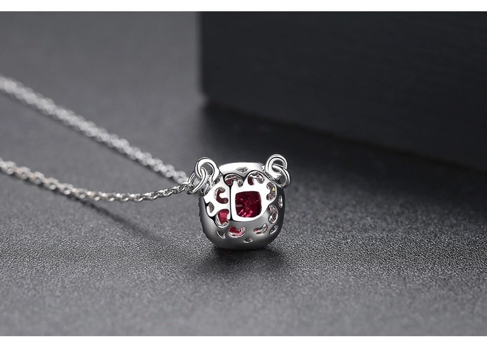 Square Out - White Pendant and Earring Set for women (WS57) — image 6