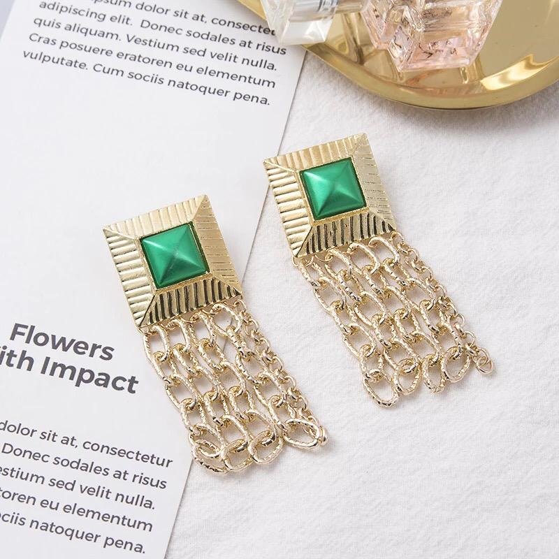 Stoned Square - Women Earrings — image 7