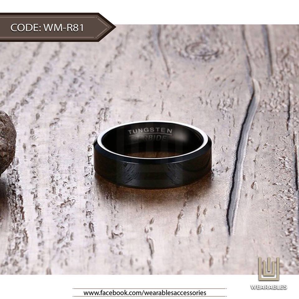Thin Black lane - Tungsten Ring — image 4