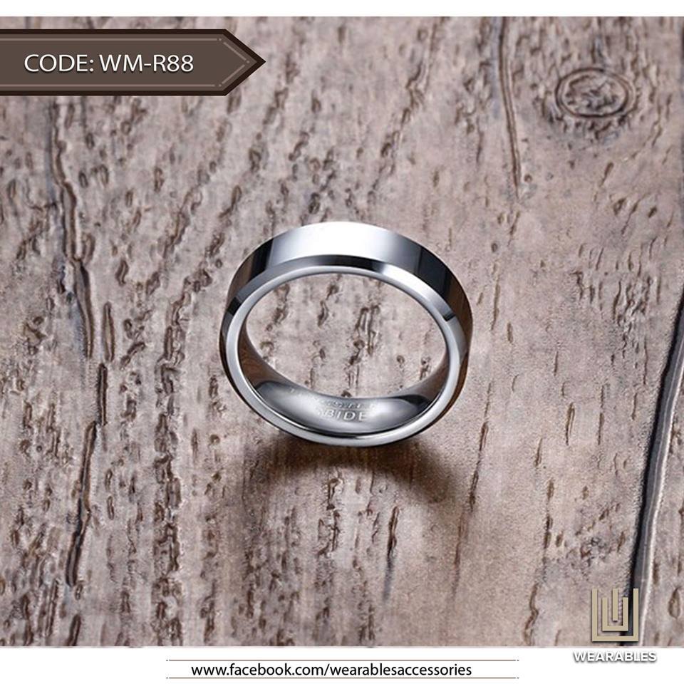 Thin Silver lane - Tungsten Ring — image 4