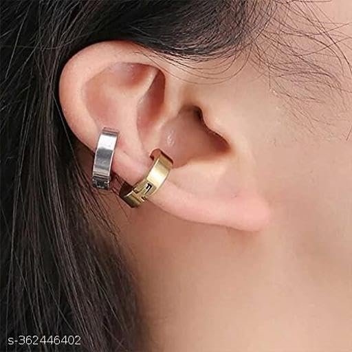 Timeless Hoop Studs for Men - Black — image 5