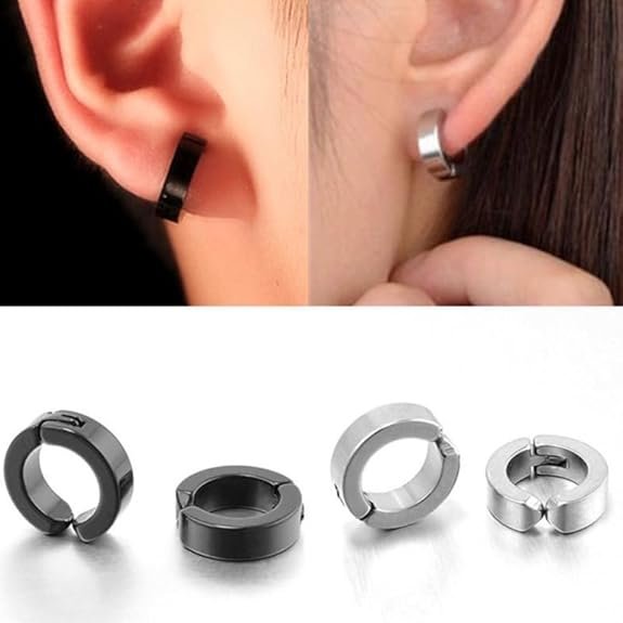 Timeless Hoop Studs for Men - Golden — image 3