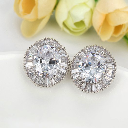 WE130 - White Earrings for Women