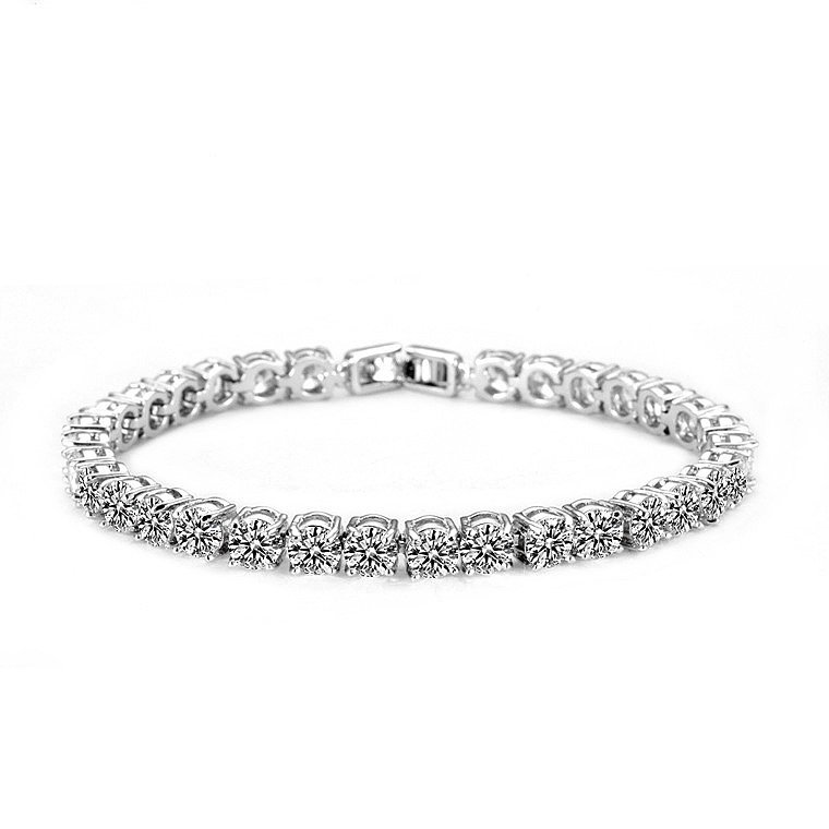 White Flecks - CZ Diamonds Women Bracelet — image 3