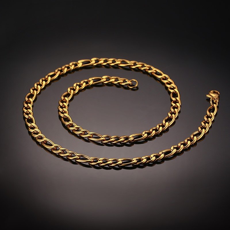 WM-C11 - 6mm Men Gold Necklace Curb Chain