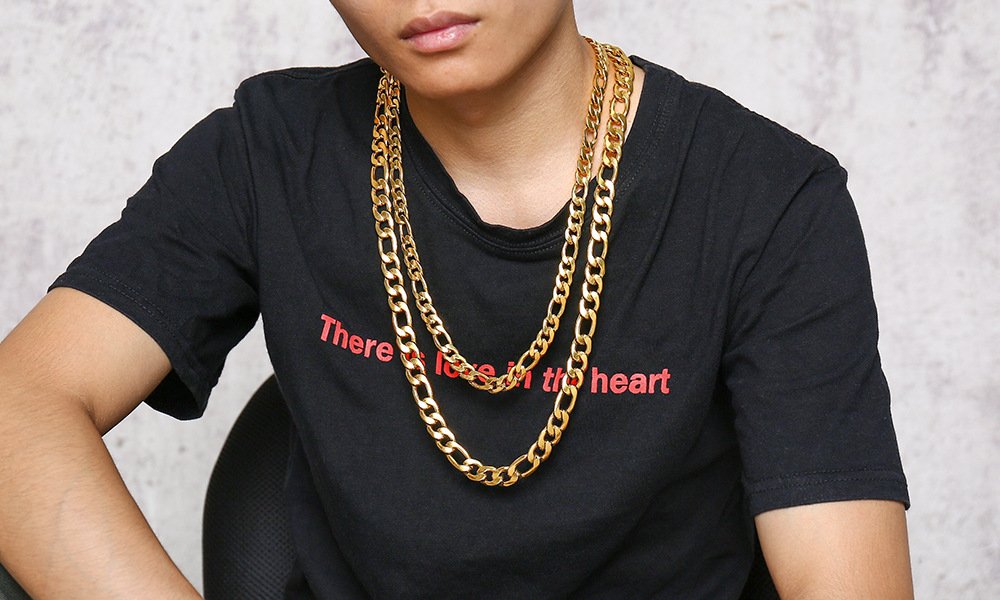 WM-C11 - 6mm Men Gold Necklace Curb Chain