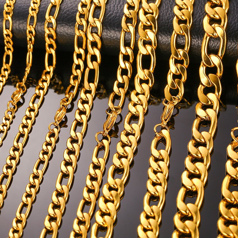 WM-C11 - 6mm Men Gold Necklace Curb Chain — image 3