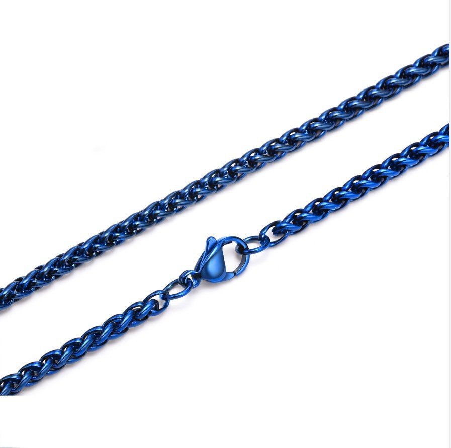 WM-C14 - Men Blue Necklace Chain