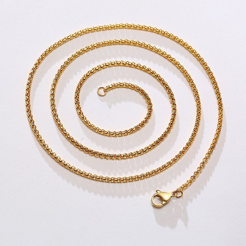 WM-C38 - Men Gold Peral Necklace Chain