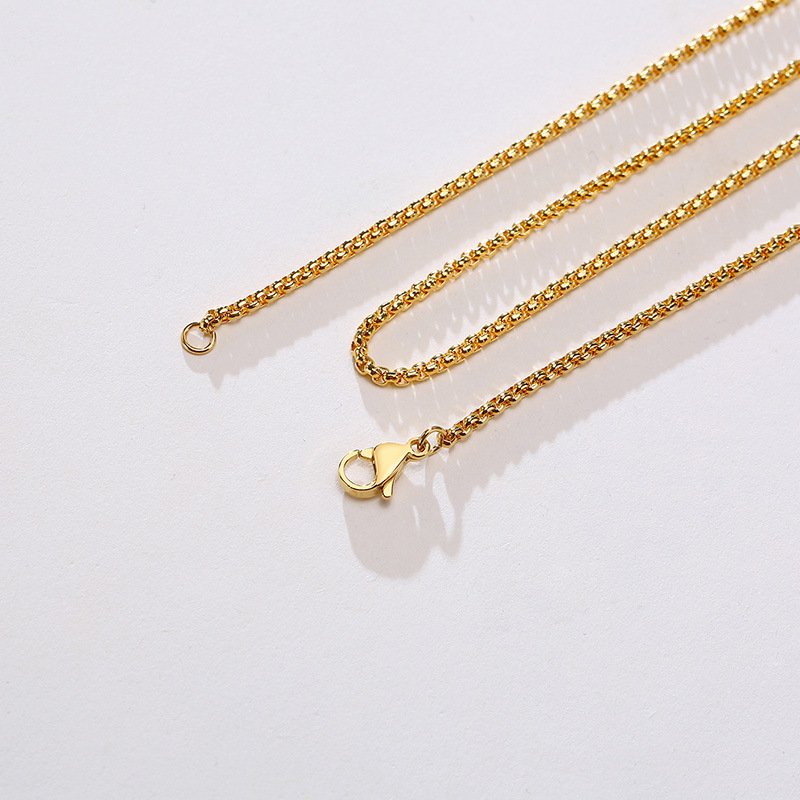 WM-C38 - Men Gold Peral Necklace Chain — image 4