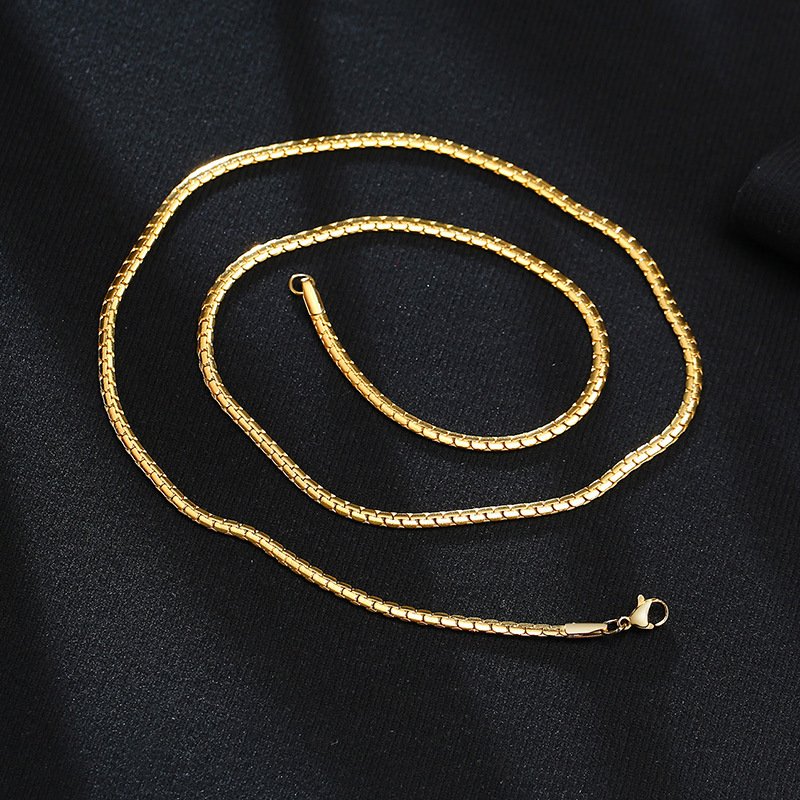 WM-C38 - Men Gold Peral Necklace Chain — image 7