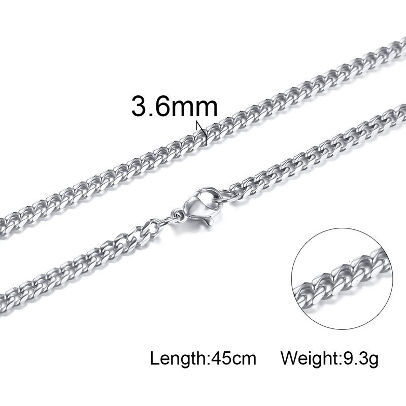 WM-C25- Men Black Necklace Chain