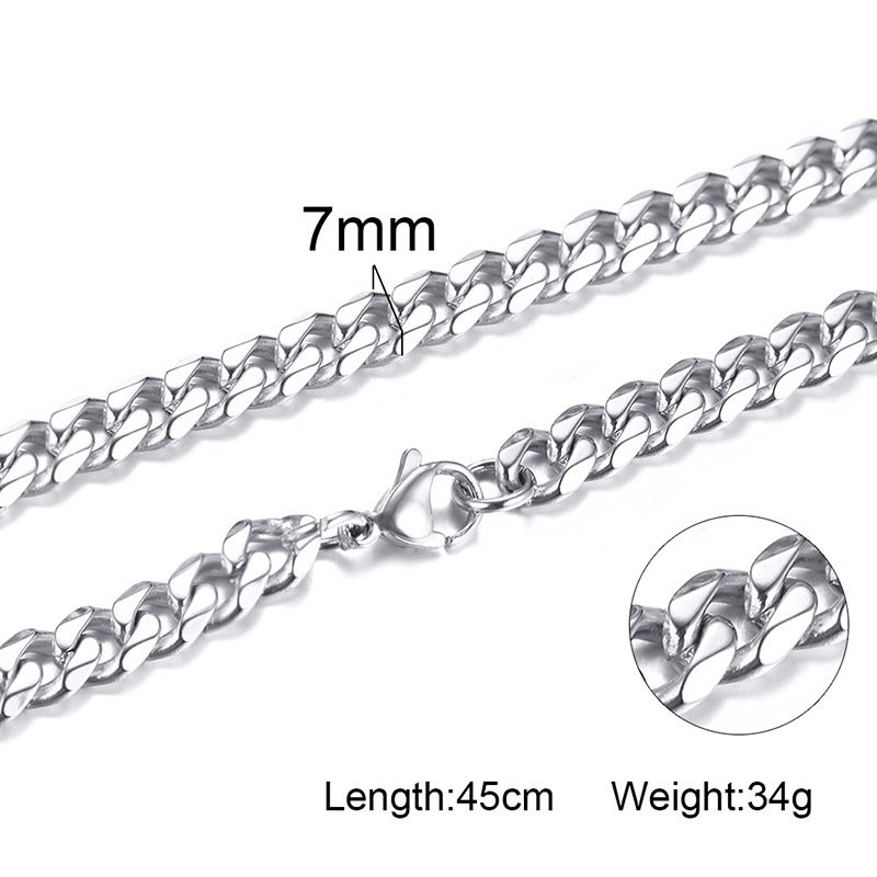 WM-C25- Men Black Necklace Chain — image 4