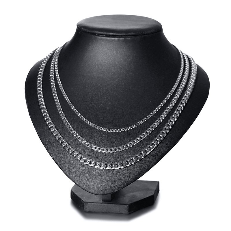 WM-C25- Men Silver Necklace Chain